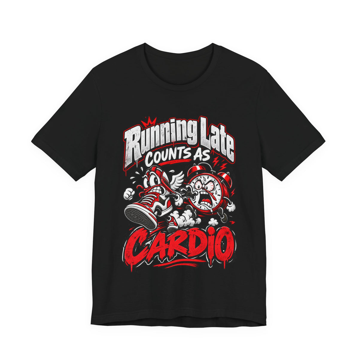 Running Late Counts As Cardio Funny Fitness T-Shirt