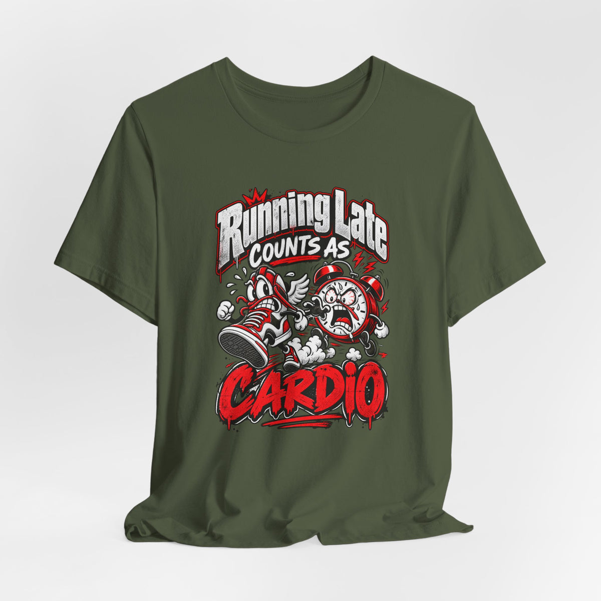 Running Late Counts As Cardio Funny Fitness T-Shirt
