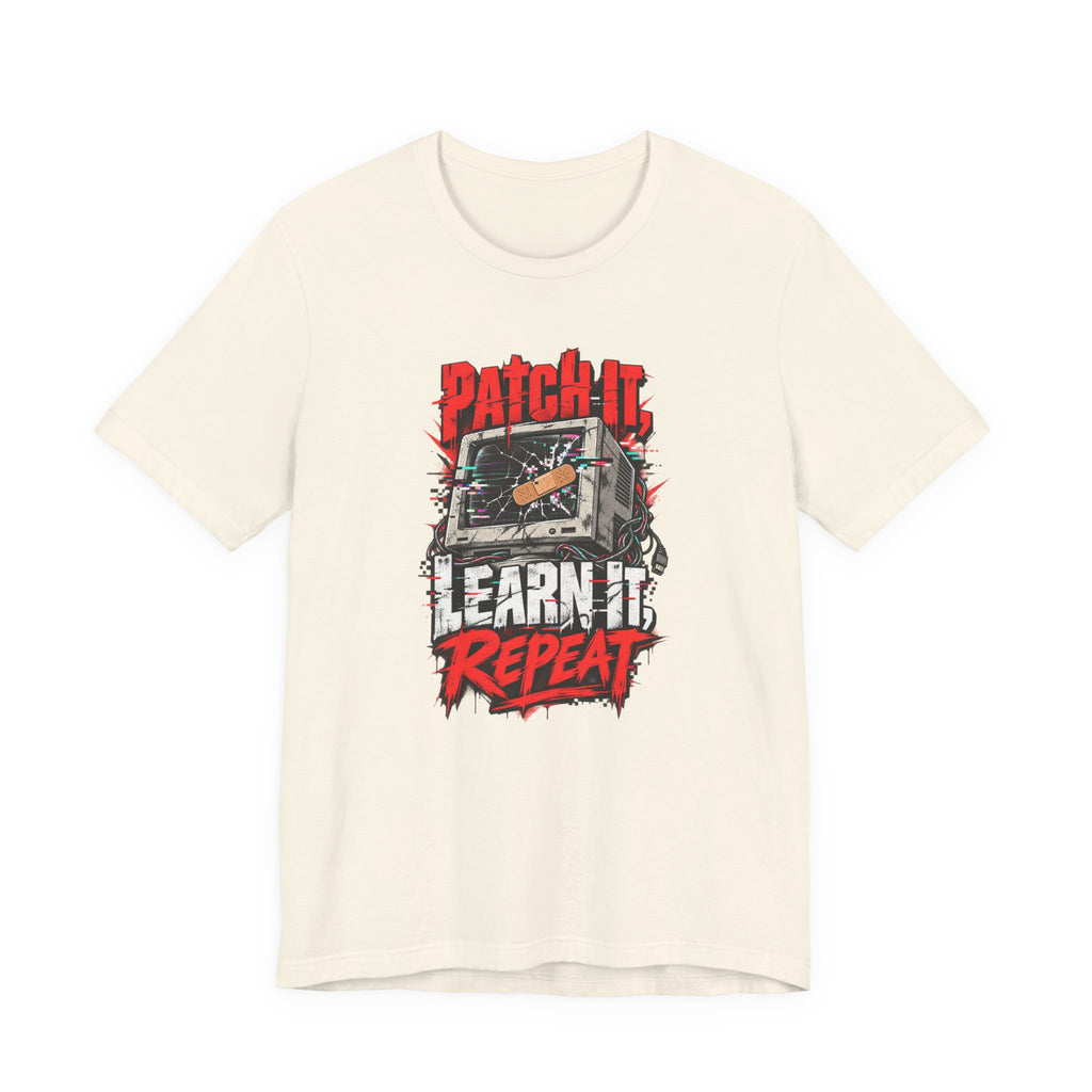 Patch It, Learn It, Repeat Funny Programmer T-Shirt