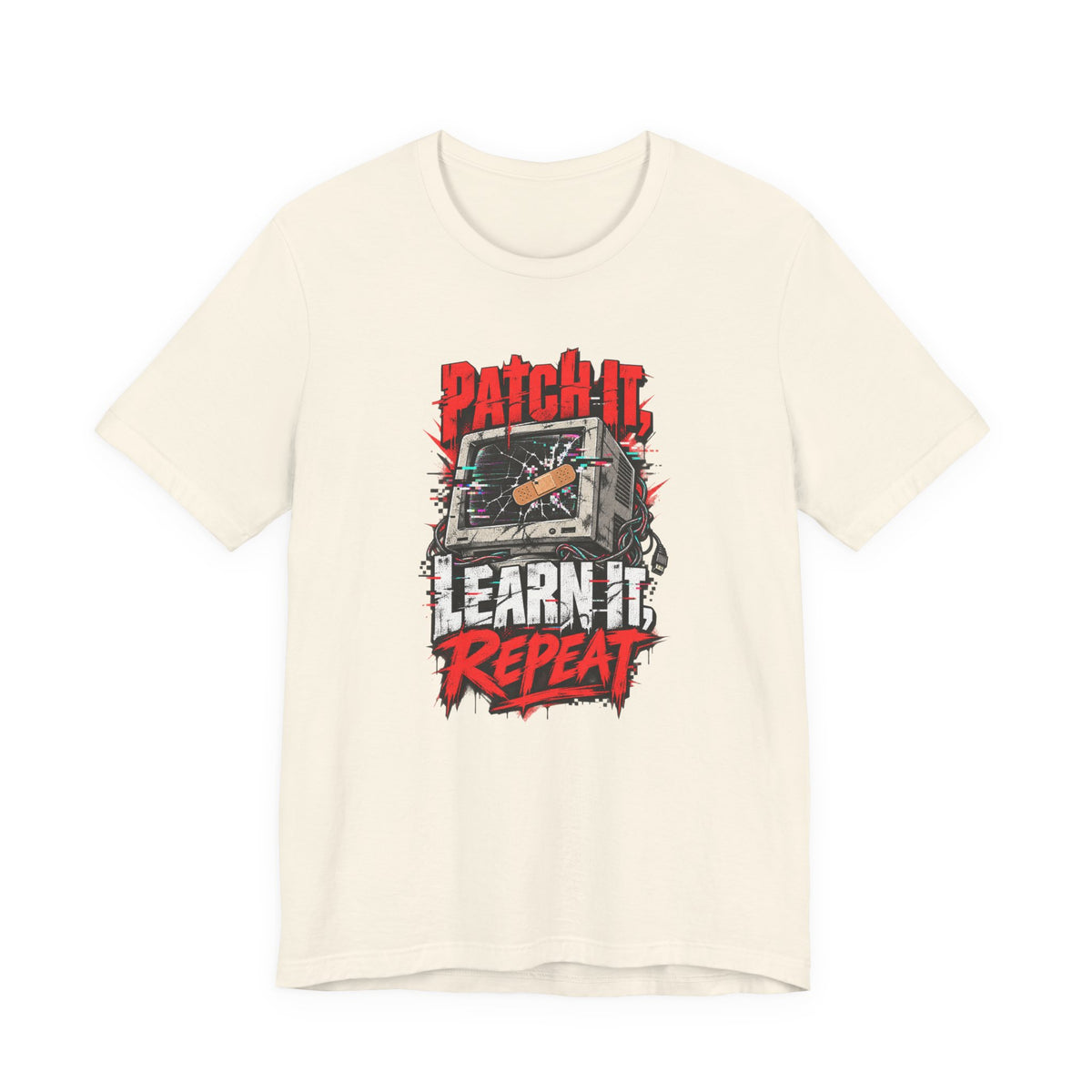 Patch It, Learn It, Repeat Funny Programmer T-Shirt
