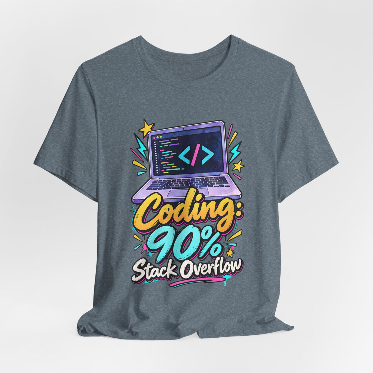Coding: 90% Stack Overflow Funny Programmer T-Shirt
