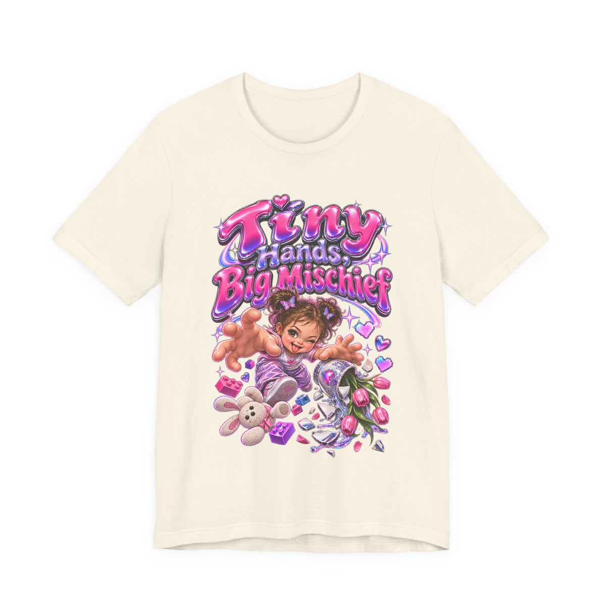 Tiny Hands, Big Mischief Funny Parent Humor T-Shirt