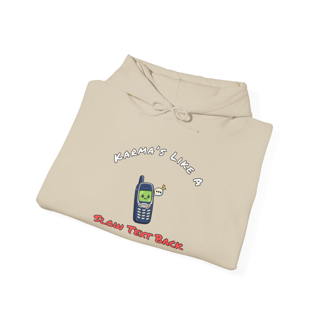 Karma's Like A Slow Text Back Funny Sarcastic Hoodie