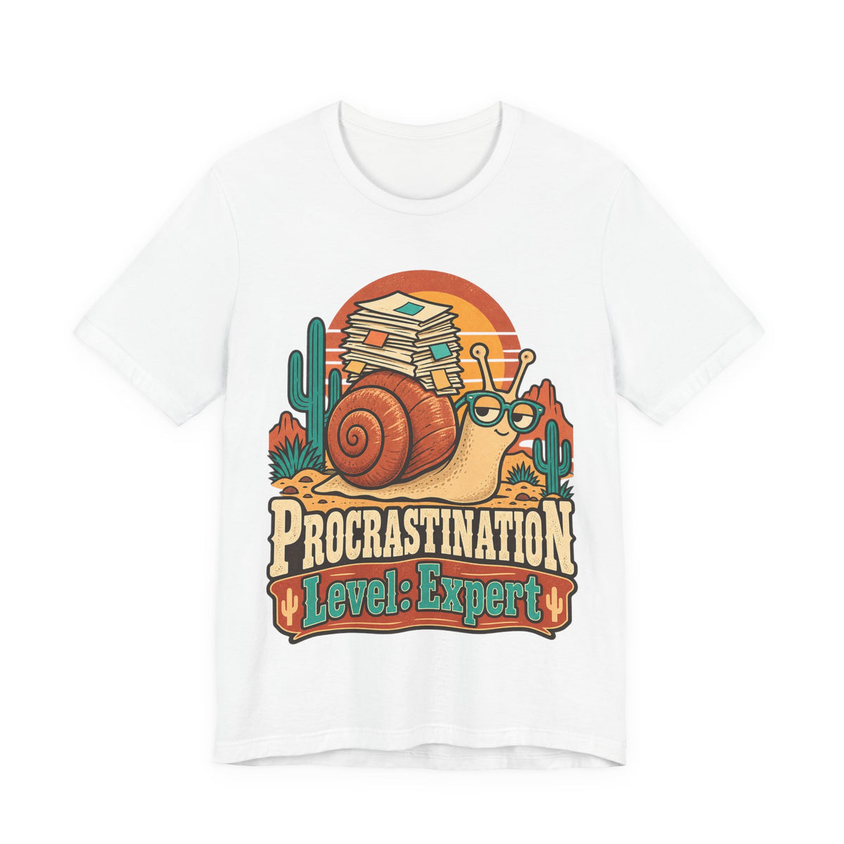 Procrastination Level: Expert Funny Student T-Shirt