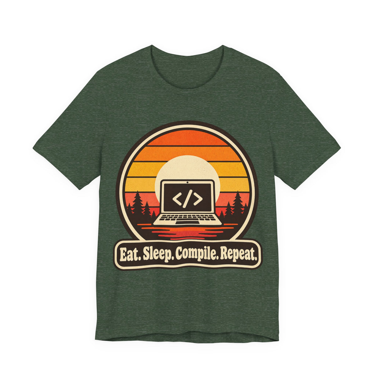 Eat Sleep Compile Repeat Funny Programmer T-Shirt