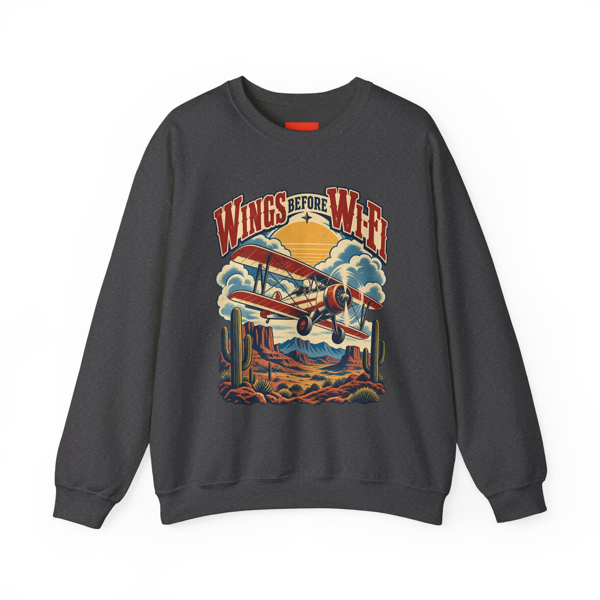 Wings Before Wi-Fi Funny Aviation Sweatshirt