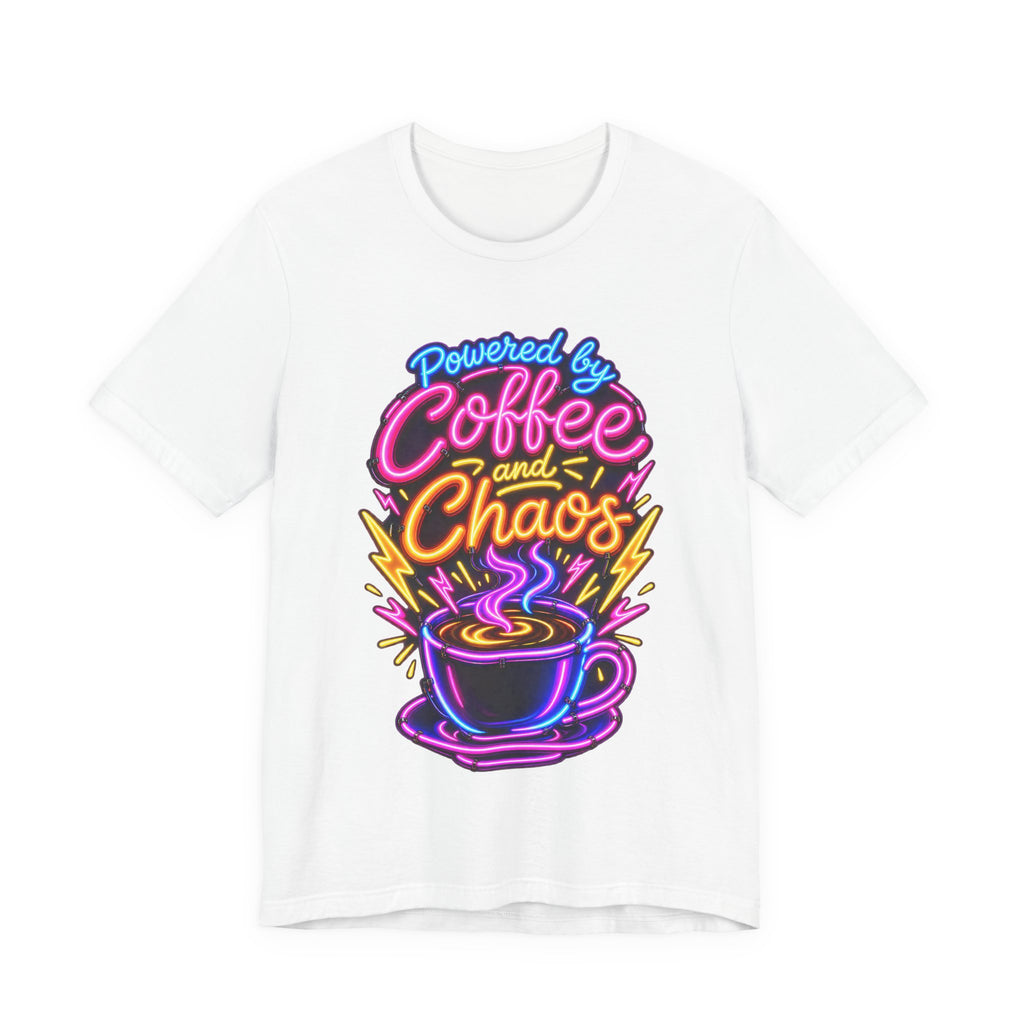 Powered by Coffee and Chaos Funny Nurse T-Shirt