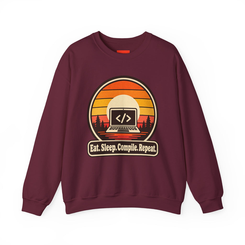 Eat Sleep Compile Repeat Funny Programmer Sweatshirt