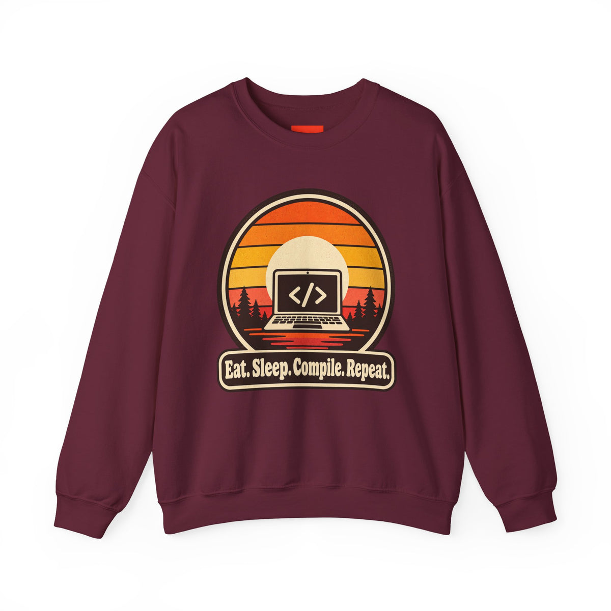 Eat Sleep Compile Repeat Funny Programmer Sweatshirt