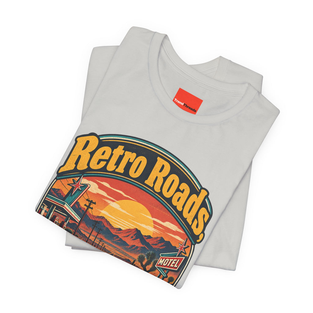 Retro Roads, No GPS Required Funny Vintage Travel T-Shirt