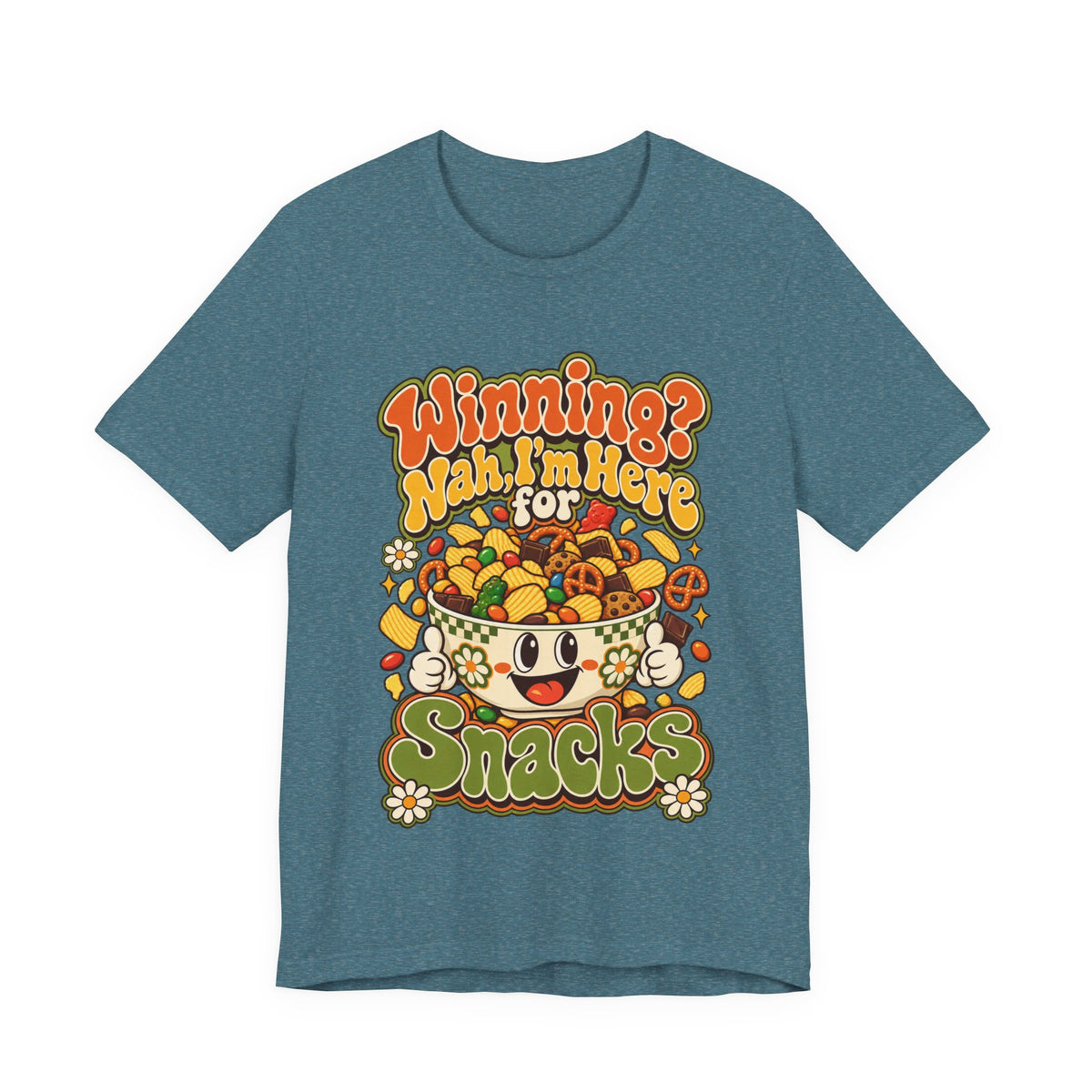 Winning? Nah, I’m Here for Snacks Funny Casual Party T-Shirt