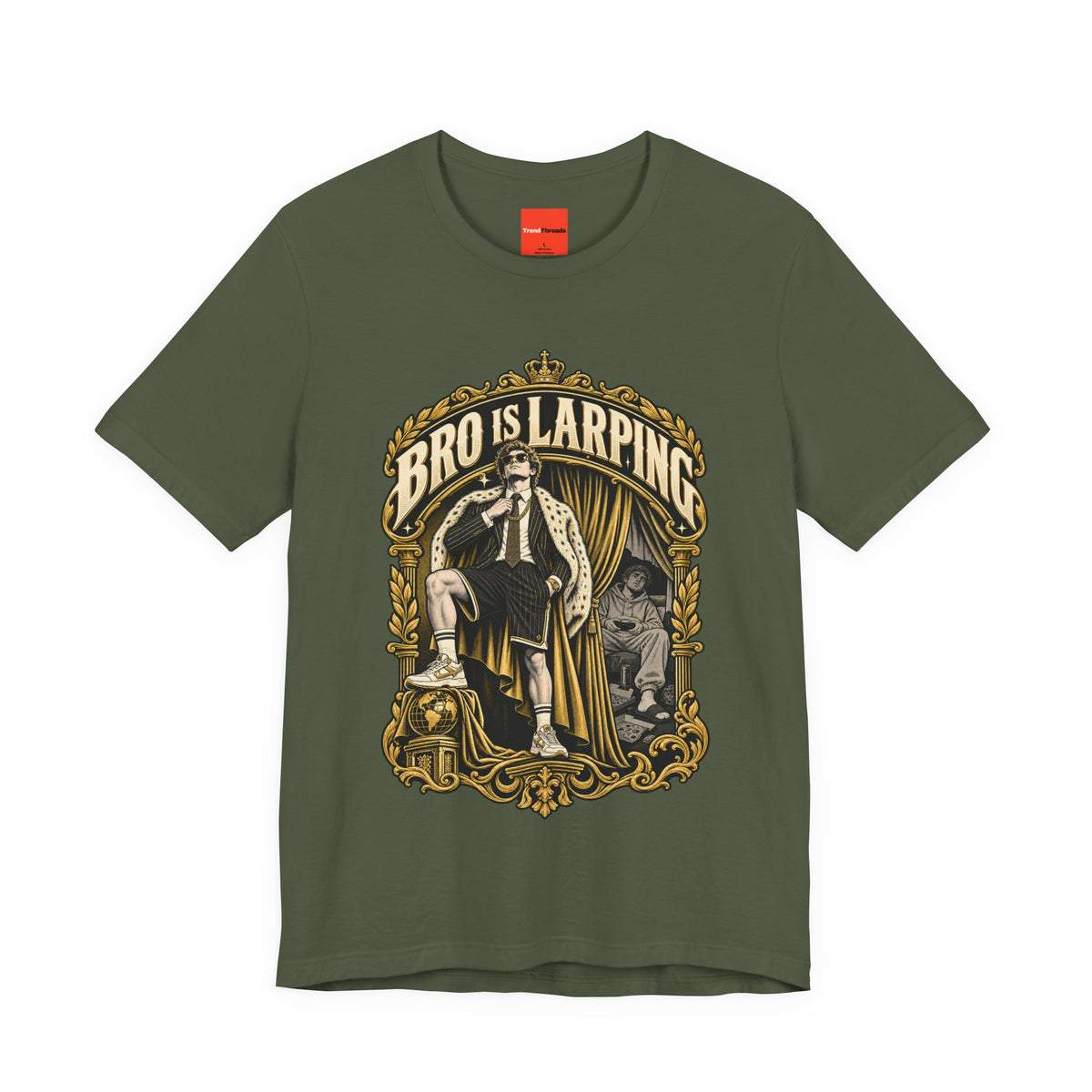 BRO IS LARPING Funny Retro Vintage T-Shirt