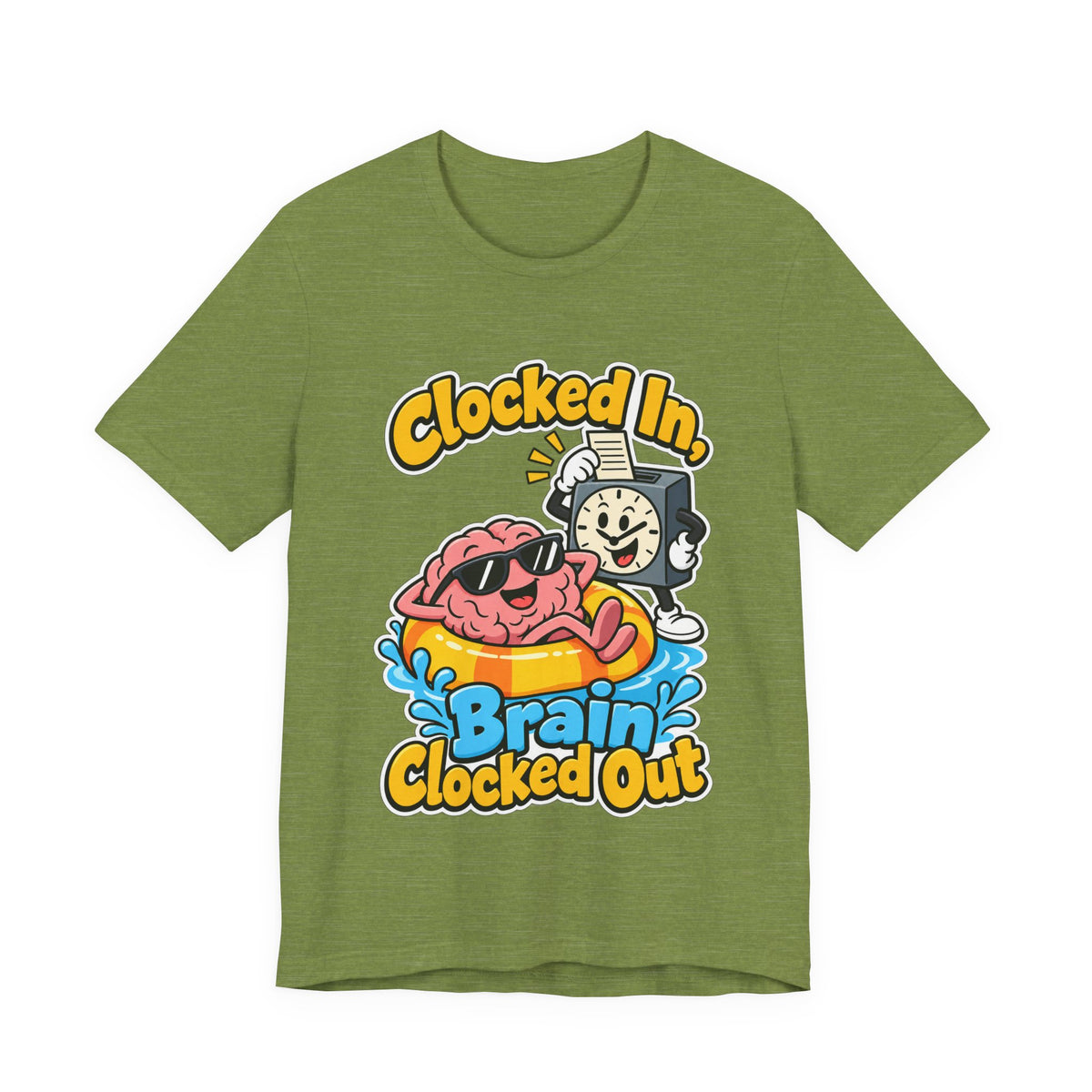 Clocked In, Brain Clocked Out Funny Nurse T-Shirt