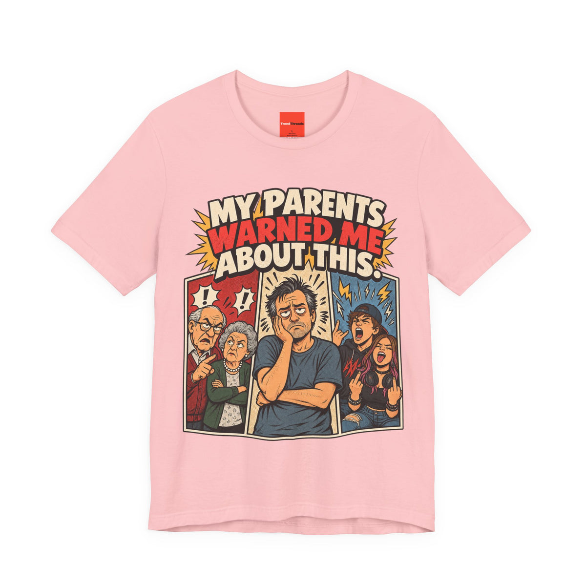 MY PARENTS WARNED ME ABOUT THIS. Funny Retro Vintage T-Shirt