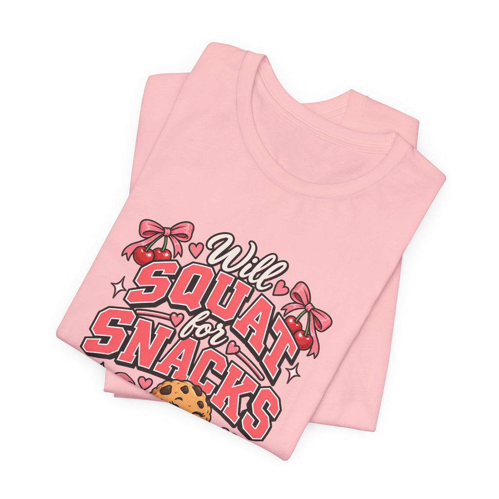 Will Squat for Snacks Funny Fitness T-Shirt