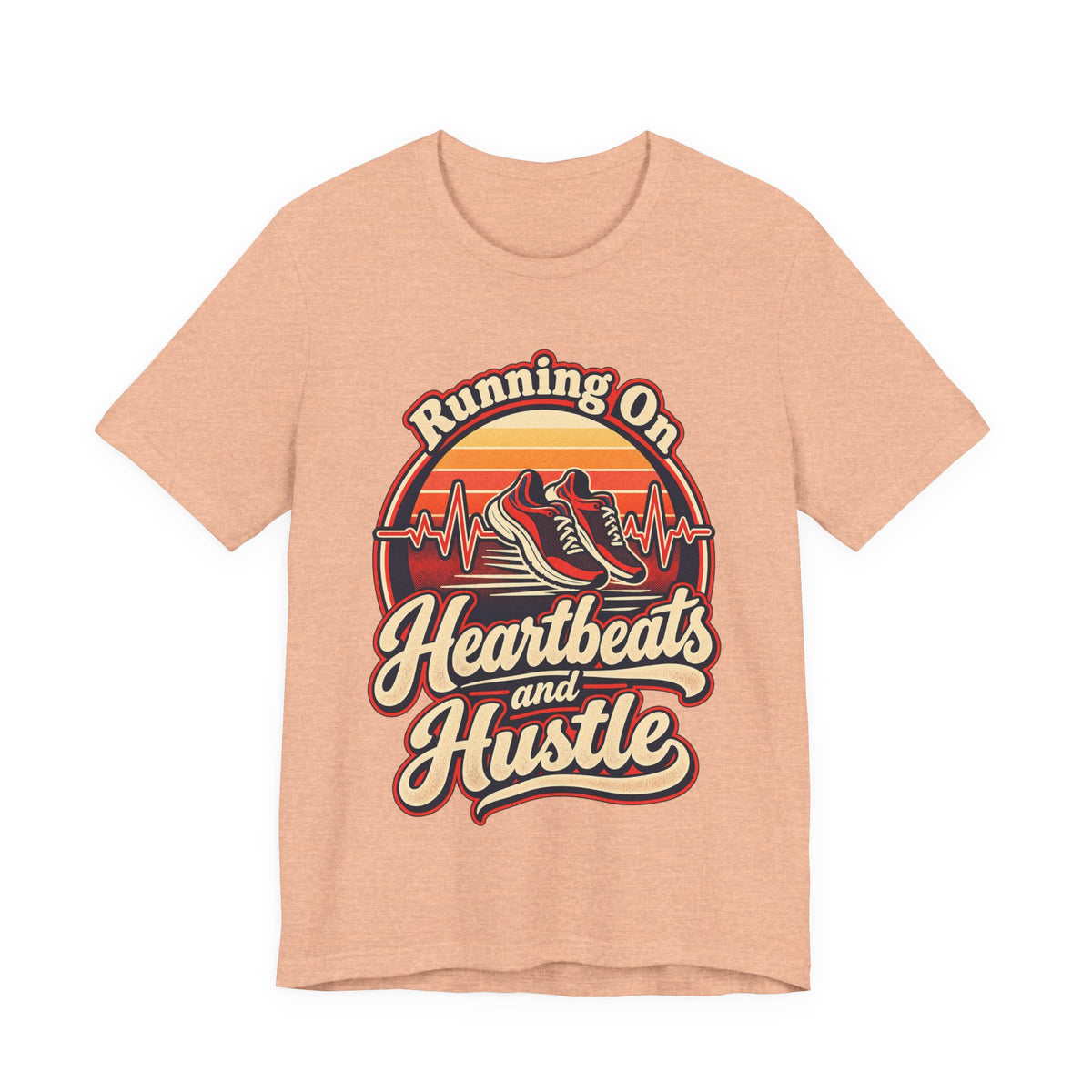 Running On Heartbeats and Hustle Funny Nurse T-Shirt