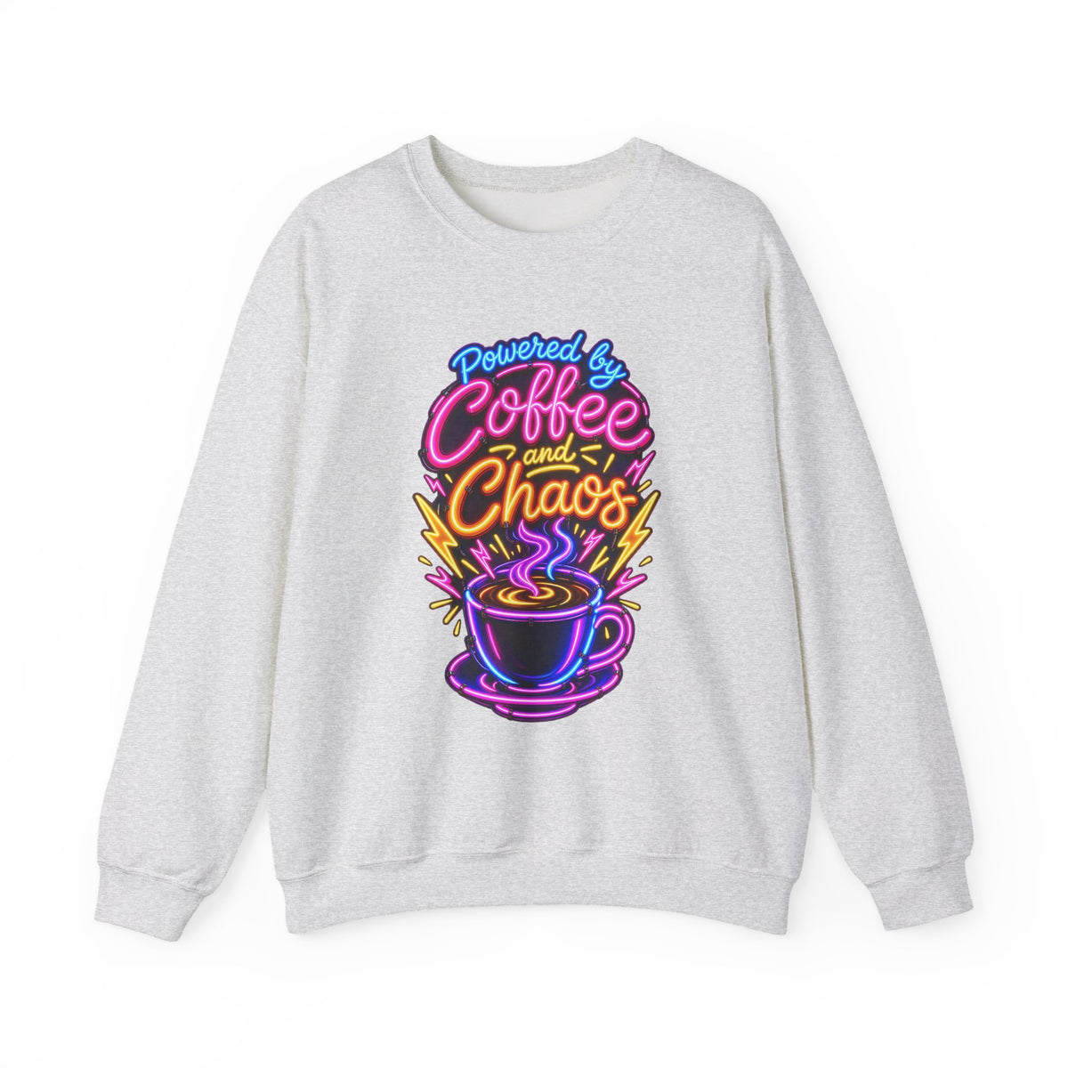 Powered by Coffee and Chaos Funny Nurse Sweatshirt
