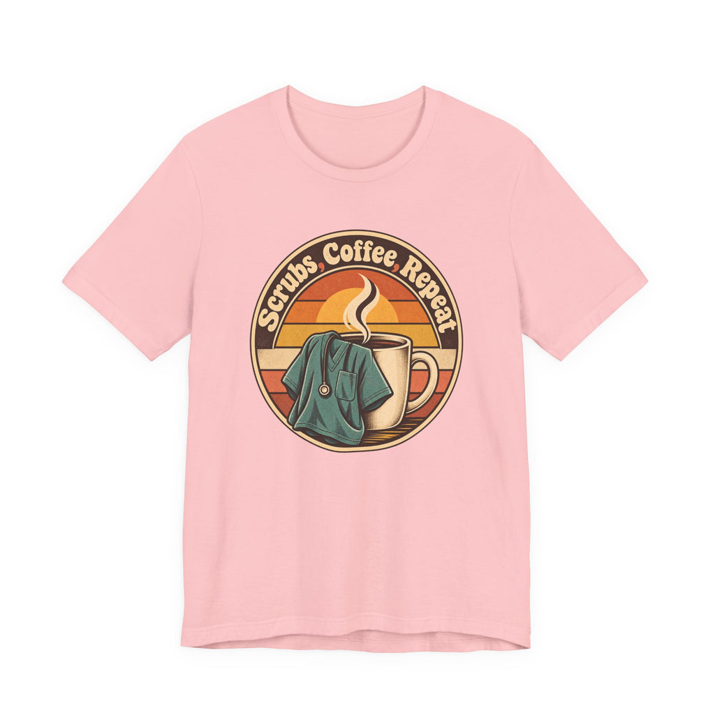 Scrubs, Coffee, Repeat Funny Nurse T-Shirt