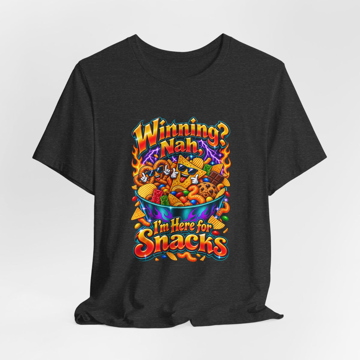 Winning? Nah, I’m Here for Snacks Funny Casual Party T-Shirt