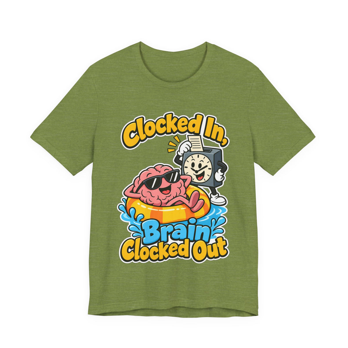 Clocked In, Brain Clocked Out Funny Nurse T-Shirt