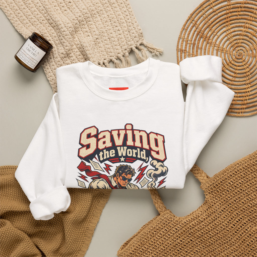 Saving the World, One Email Funny Programmer Sweatshirt