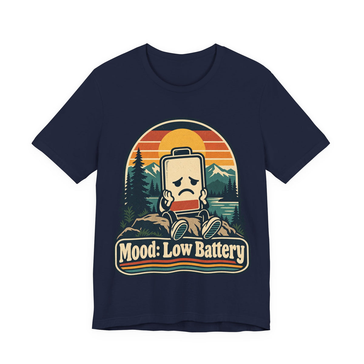 Mood: Low Battery Funny Tech T-Shirt