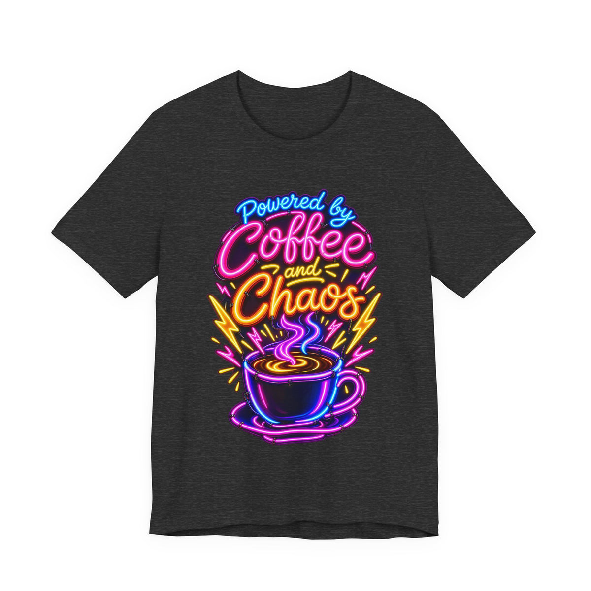 Powered by Coffee and Chaos Funny Nurse T-Shirt