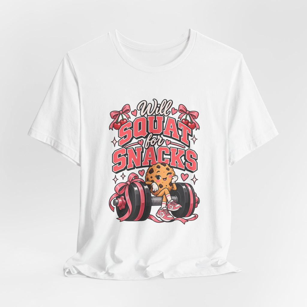 Will Squat for Snacks Funny Fitness T-Shirt