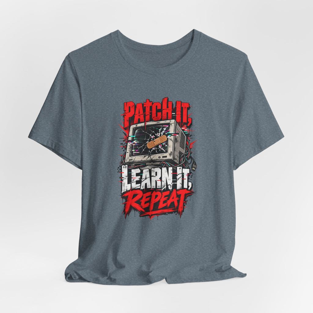 Patch It, Learn It, Repeat Funny Programmer T-Shirt