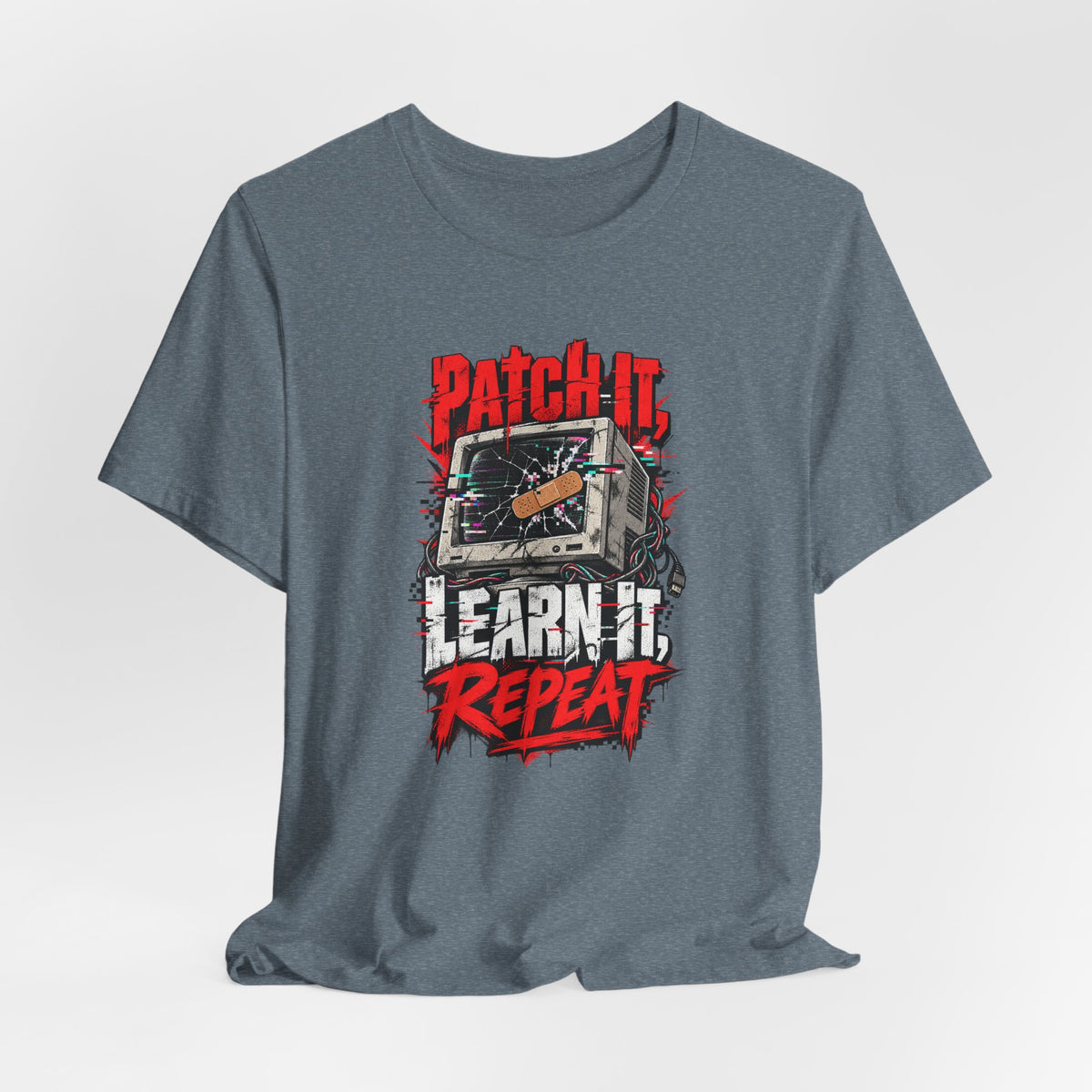 Patch It, Learn It, Repeat Funny Programmer T-Shirt