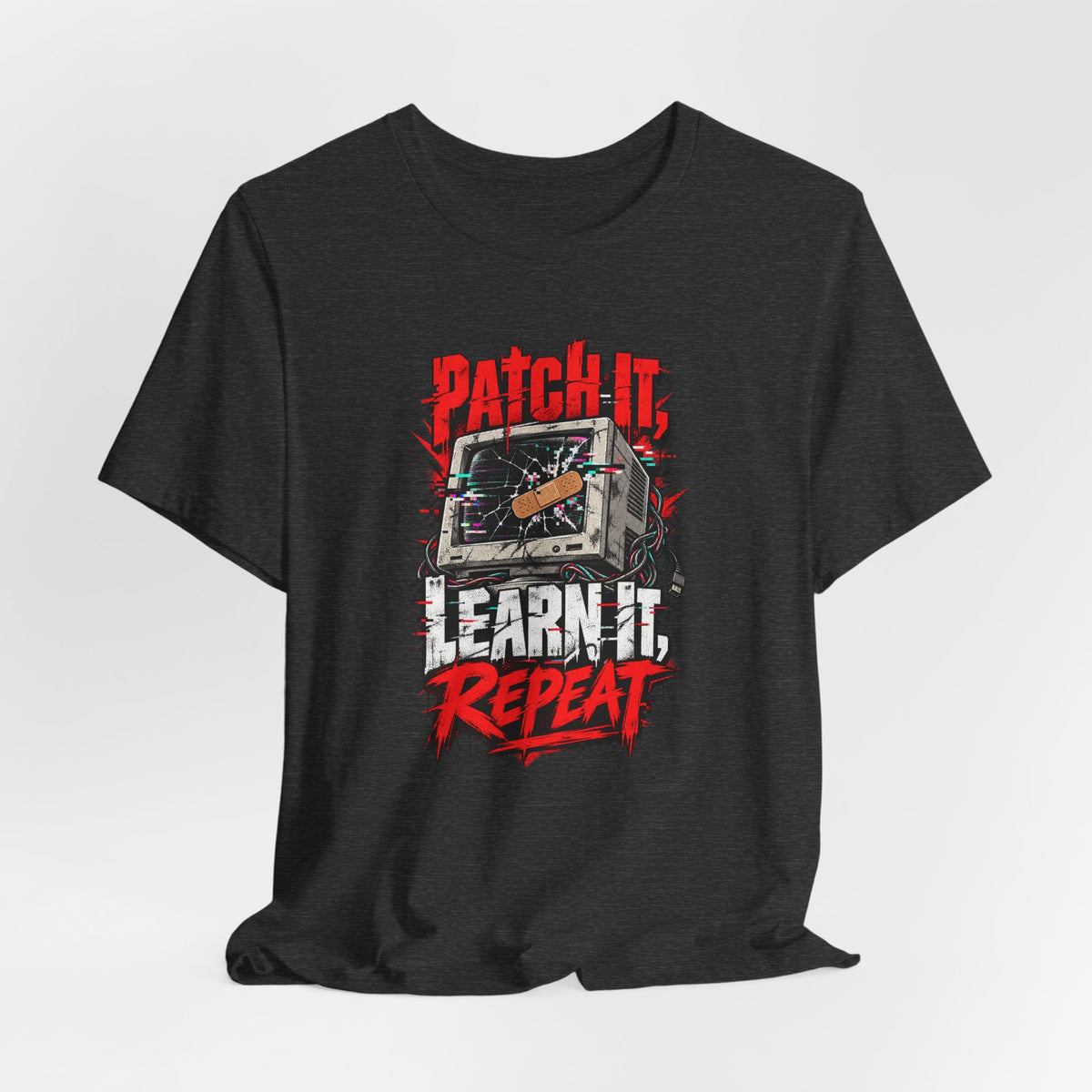 Patch It, Learn It, Repeat Funny Programmer T-Shirt