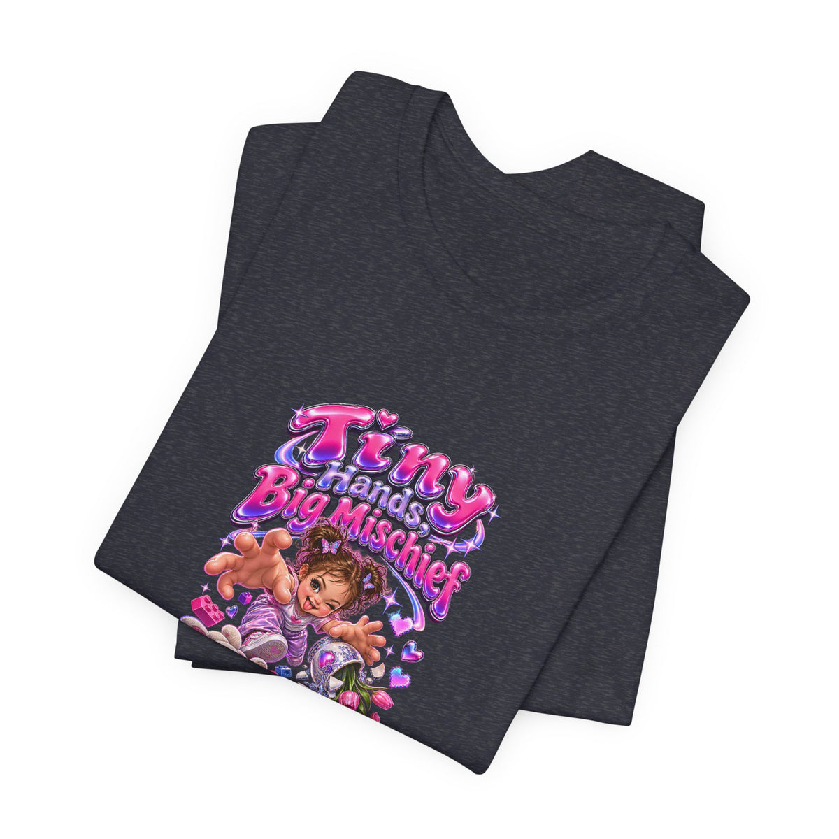 Tiny Hands, Big Mischief Funny Parent Humor T-Shirt