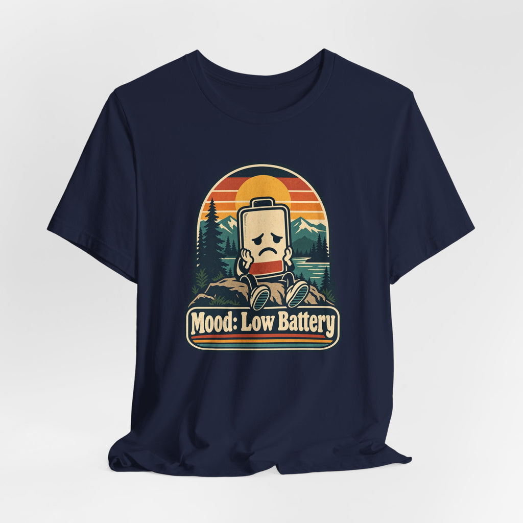 Mood: Low Battery Funny Tech T-Shirt