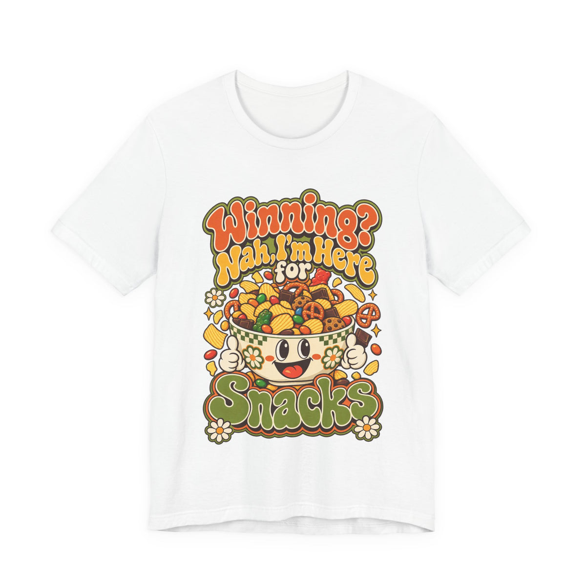 Winning? Nah, I’m Here for Snacks Funny Casual Party T-Shirt