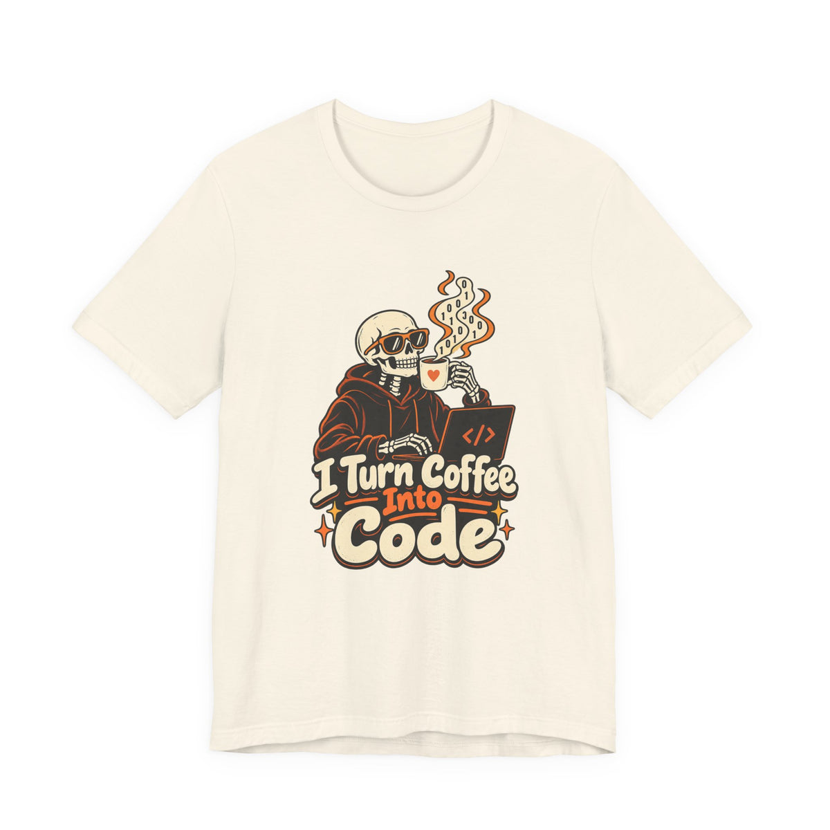 I Turn Coffee Into Code Funny Programmer T-Shirt