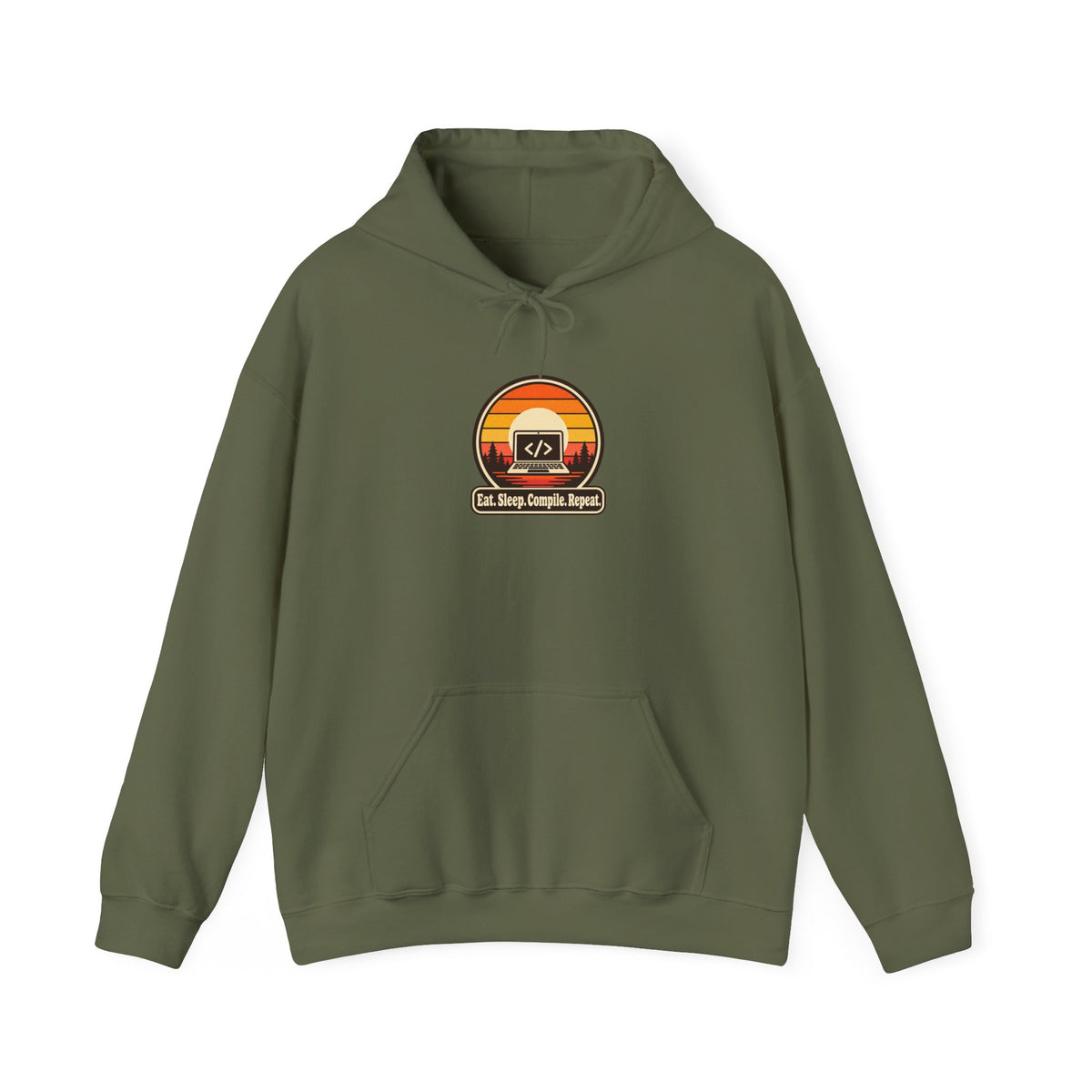 Eat Sleep Compile Repeat Funny Programmer Hoodie