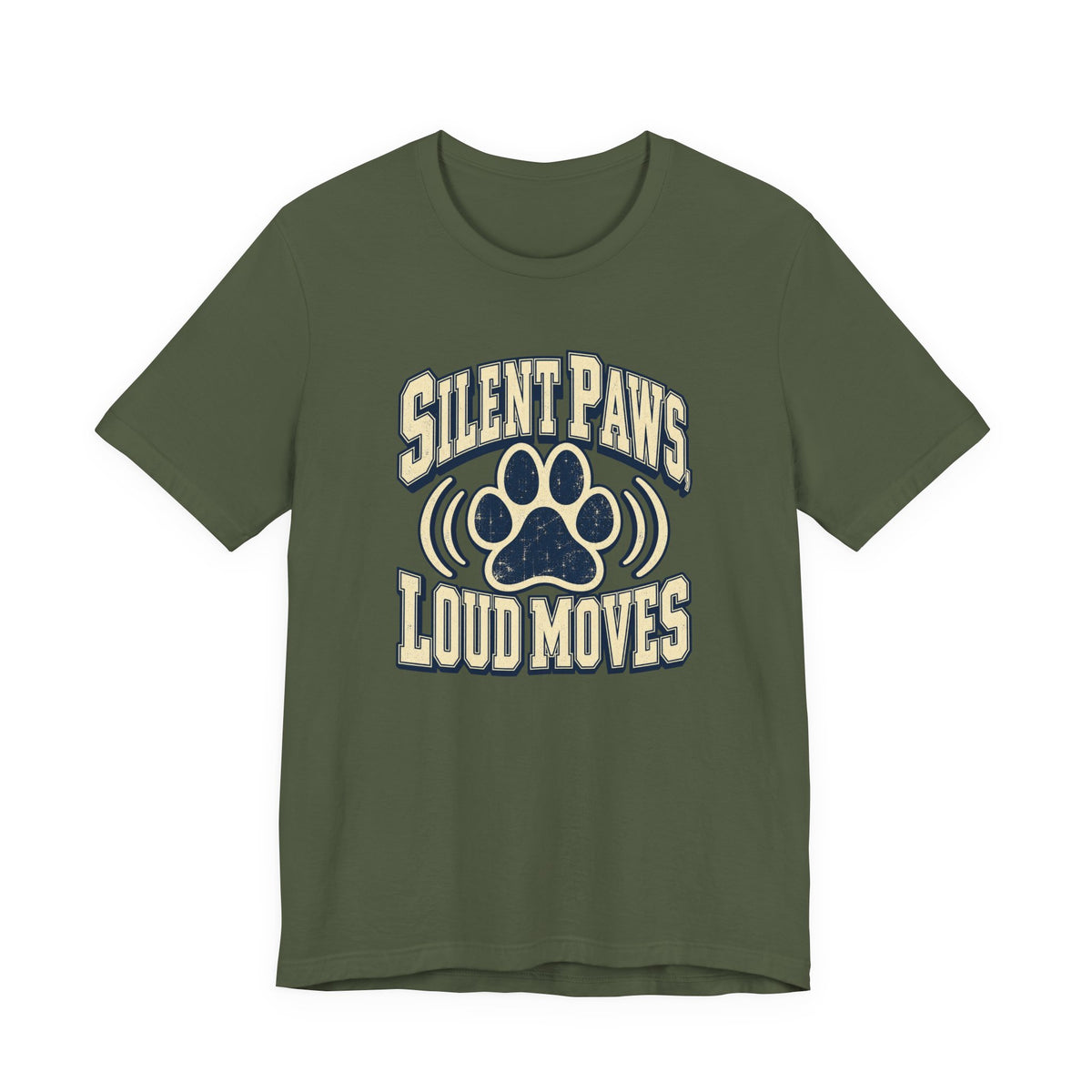 Silent Paws, Loud Moves Funny Cat Lover T-Shirt