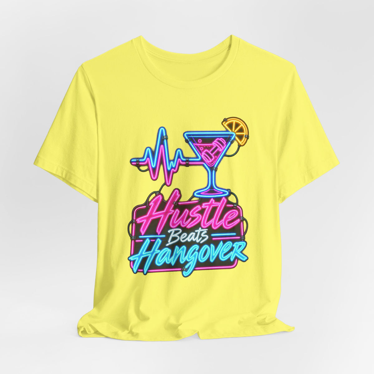 Hustle Beats Hangover Funny Fitness T-Shirt