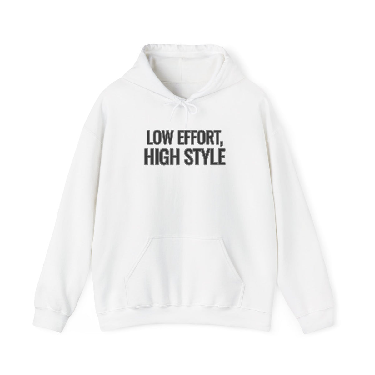 Low Effort, High Style Funny Minimalist Hoodie