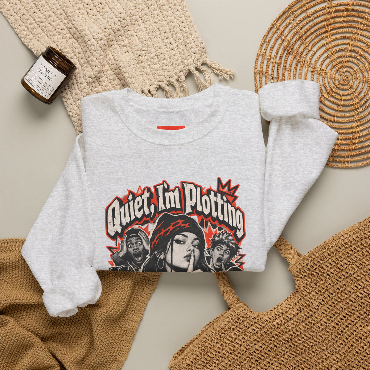 Quiet, I'm Plotting Funny Sarcastic Streetwear Sweatshirt
