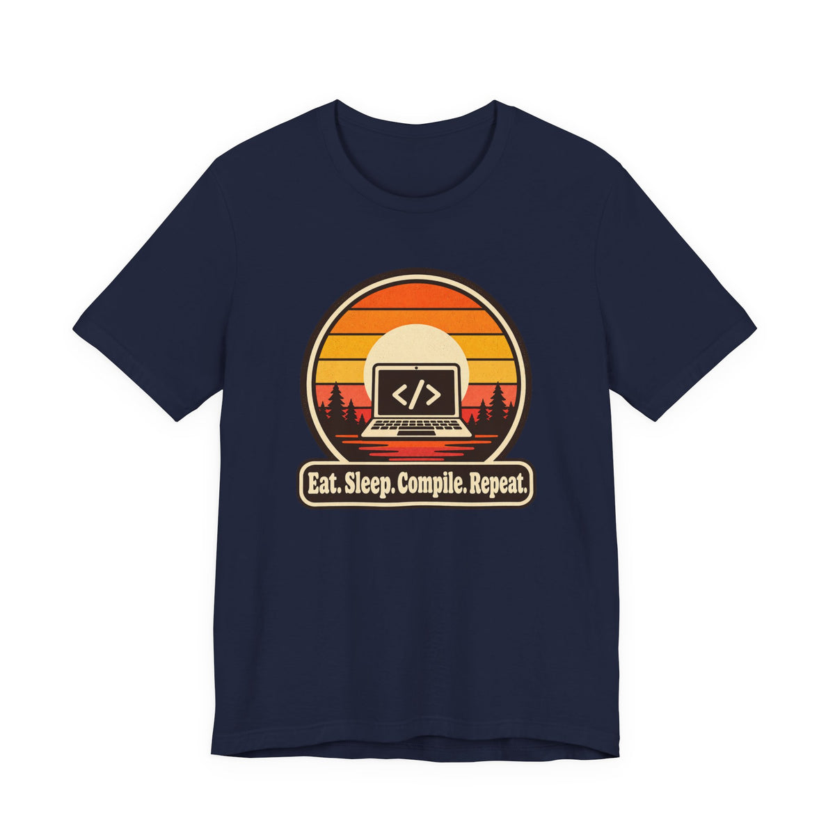 Eat Sleep Compile Repeat Funny Programmer T-Shirt