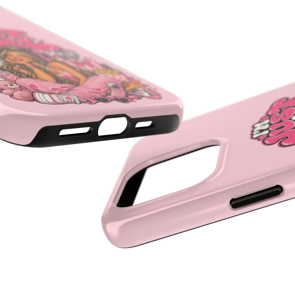 Pink "I'm Just a Girl" Tough Phone Case — Cute Girl Aesthetic Protective iPhone Cover