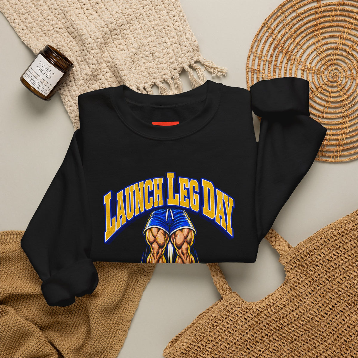 Launch Leg Day Funny Fitness Sweatshirt