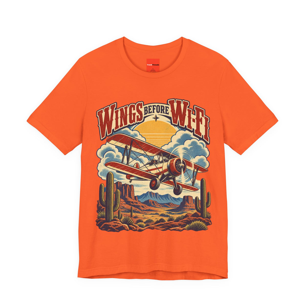 Wings Before Wi-Fi Funny Aviation T-Shirt