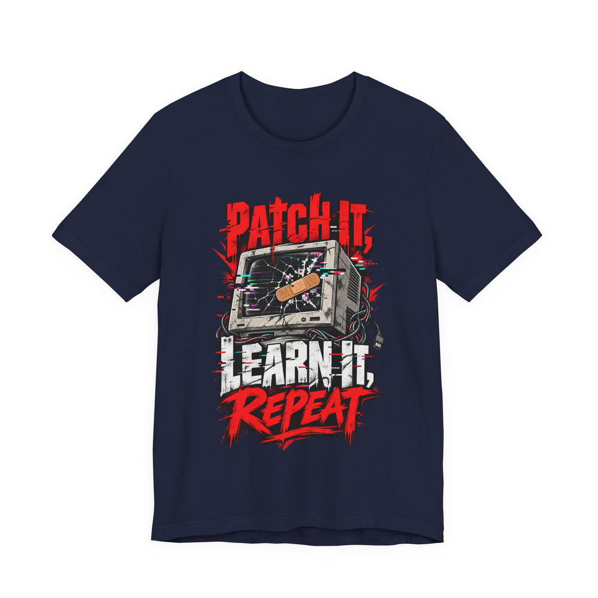 Patch It, Learn It, Repeat Funny Programmer T-Shirt