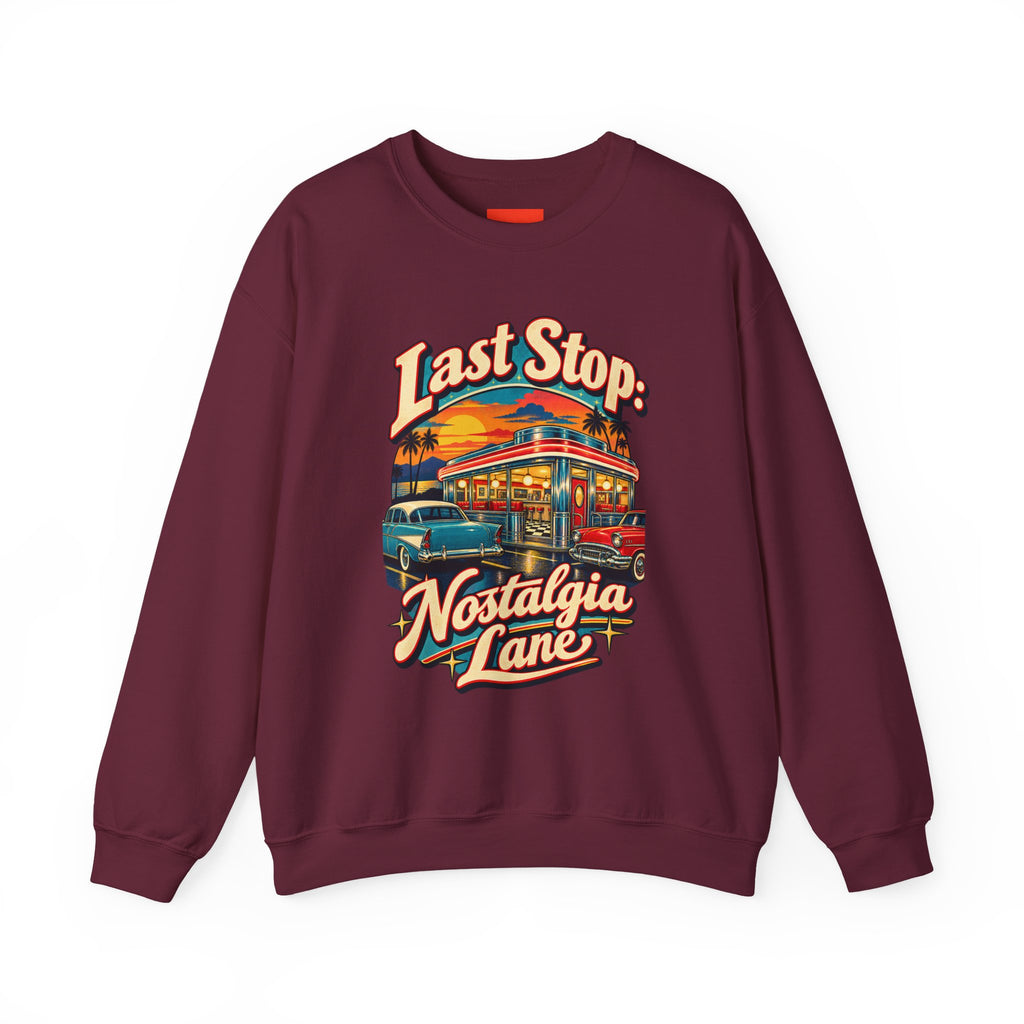 Last Stop: Nostalgia Lane Funny Retro Vintage Sweatshirt