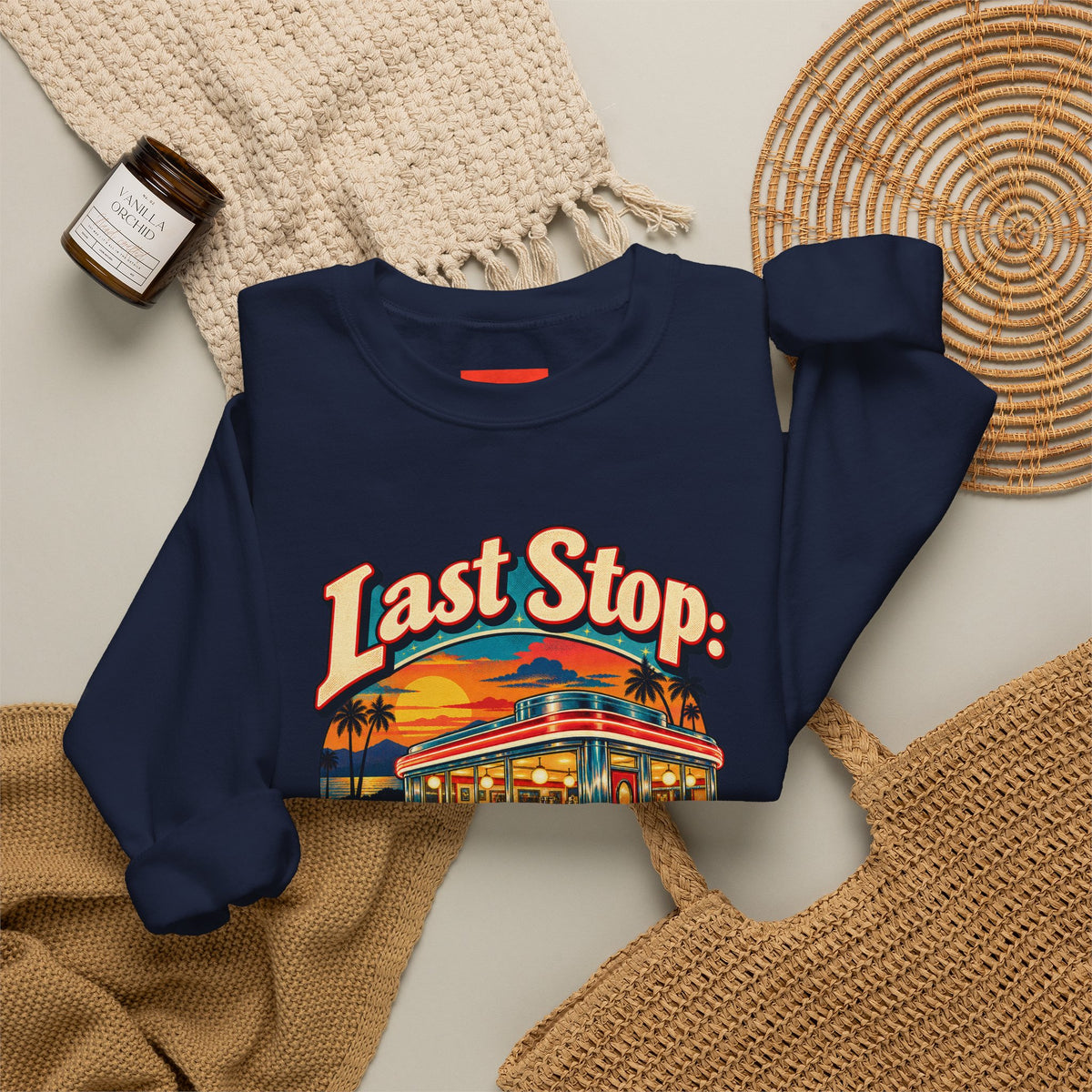 Last Stop: Nostalgia Lane Funny Retro Vintage Sweatshirt