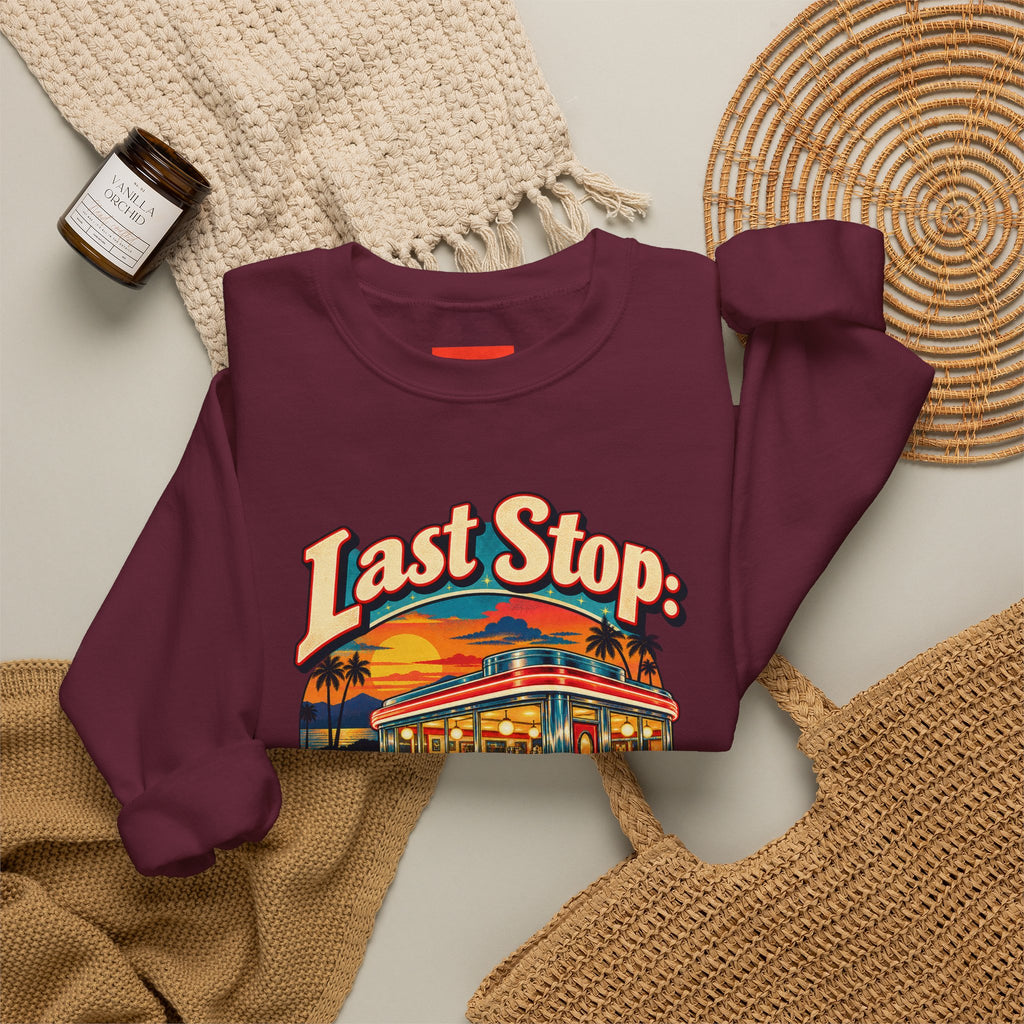 Last Stop: Nostalgia Lane Funny Retro Vintage Sweatshirt