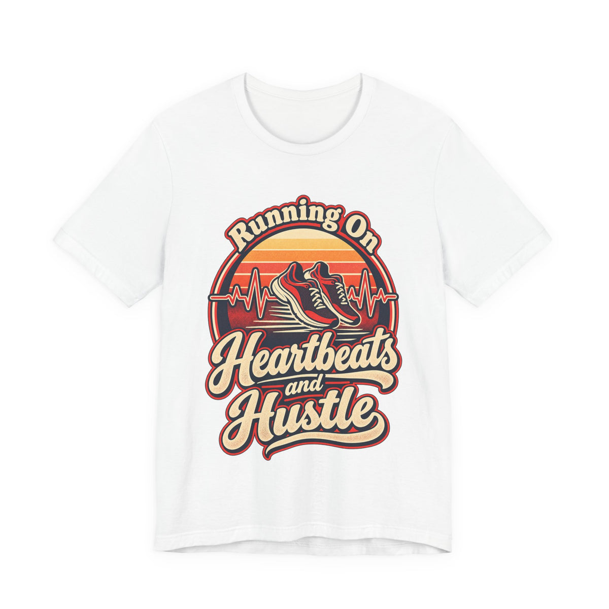 Running On Heartbeats and Hustle Funny Nurse T-Shirt