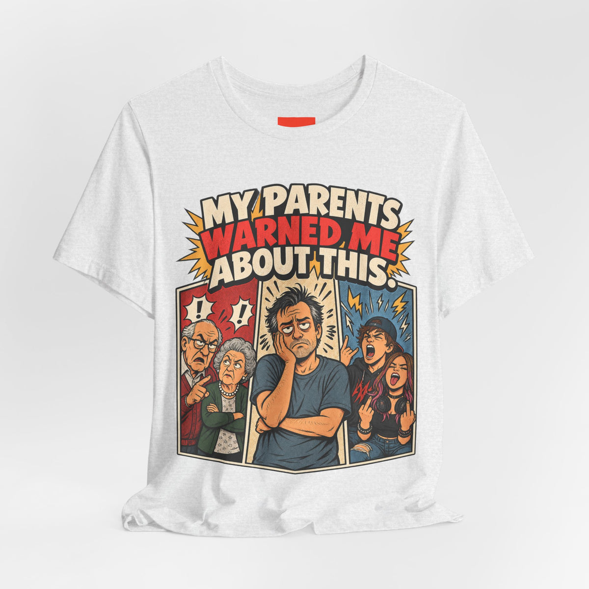 MY PARENTS WARNED ME ABOUT THIS. Funny Retro Vintage T-Shirt